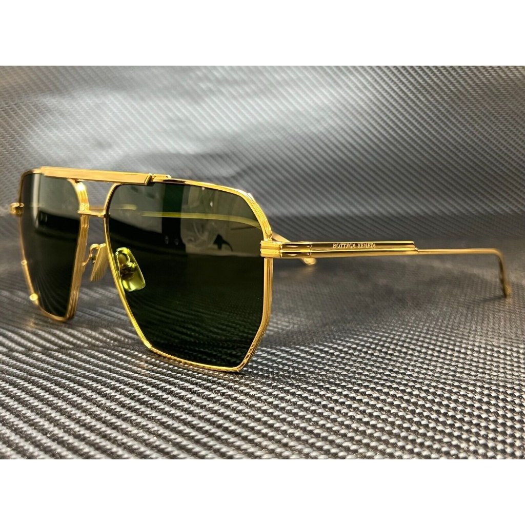 Bottega Veneta Gold Men's 60mm Sunglasses